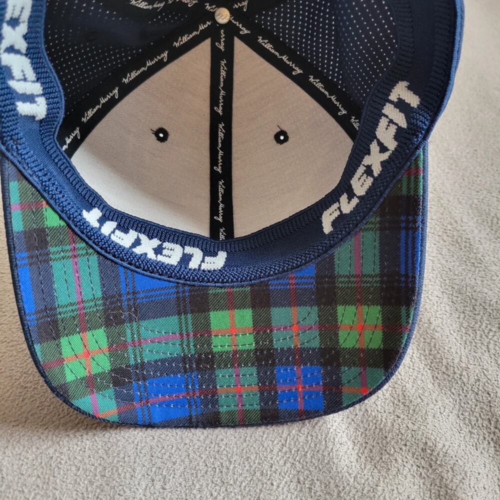 WILLIAM MURRAY Hat Fitted Cap L XL Yupoong Blue Navy Flexfit Logo - Picture 7 of 10